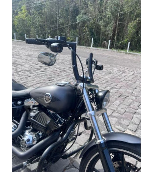 Guidão King Curve Brutale 1.1/2" para Harley-Davidson Softail Fat Boy - Preto