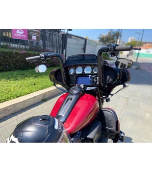 Guidão Ape Hanger Classic Rhino 2" para Harley-Davidson Touring Electra, Street e Ultra Glide - Preto
