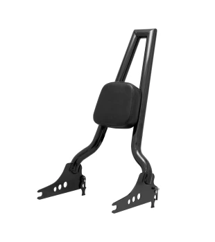 Sissy Bar Brutale Squarebone 25" Destacável para Harley-Davidson Softail Street Bob com Bagageiro Removível - Preto