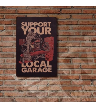 Placa de Metal Support Your Local - Wings Custom