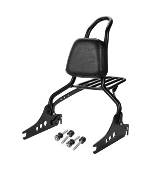 Sissy Bar King 20" Destacável para Harley-Davidson Softail Blackline com Bagageiro Removivel - Preto