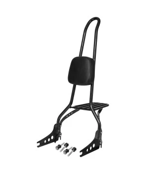 Sissy Bar King 30" Destacável para Harley-Davidson Softail Blackline com Bagageiro Removivel - Preto