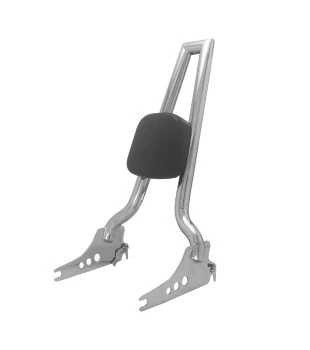 Sissy Bar Brutale Squarebone 25" Destacável para Harley-Davidson Softail Street Bob sem Bagageiro - Inox Polido