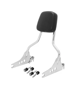 Sissy Bar King Low 16" Destacável para Harley-Davidson Dyna sem Bagageiro - Inox Polido