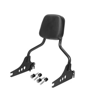 Sissy Bar King Low 16" Destacável para Harley-Davidson Softail Sport Glide sem Bagageiro - Preto
