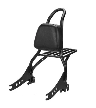 Sissy Bar King 20" Destacável para Harley-Davidson Sportster com Bagageiro Removivel - Preto
