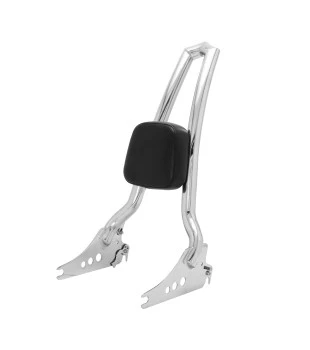 Sissy Bar Brutale Backbone 25" Destacável para Harley-Davidson Softail Street Bob sem Bagageiro - Inox Polido