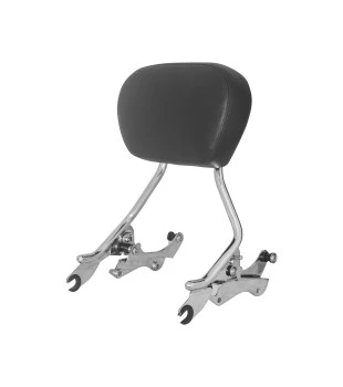 Sissy Bar King Low 16" Destacável para Harley-Davidson Touring Electra Glide sem Bagageiro - Inox Polido