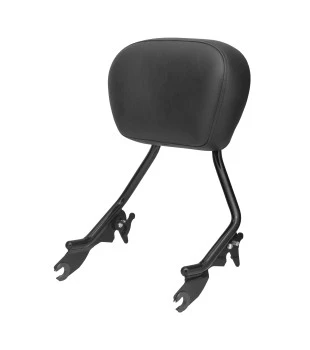 Sissy Bar King Low 16" Destacável para Harley-Davidson Touring Road Glide Sem Bagageiro - Preto