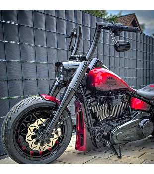Guidão King Curve Rhino 2" para Harley-Davidson Softail Fat Boy - Preto